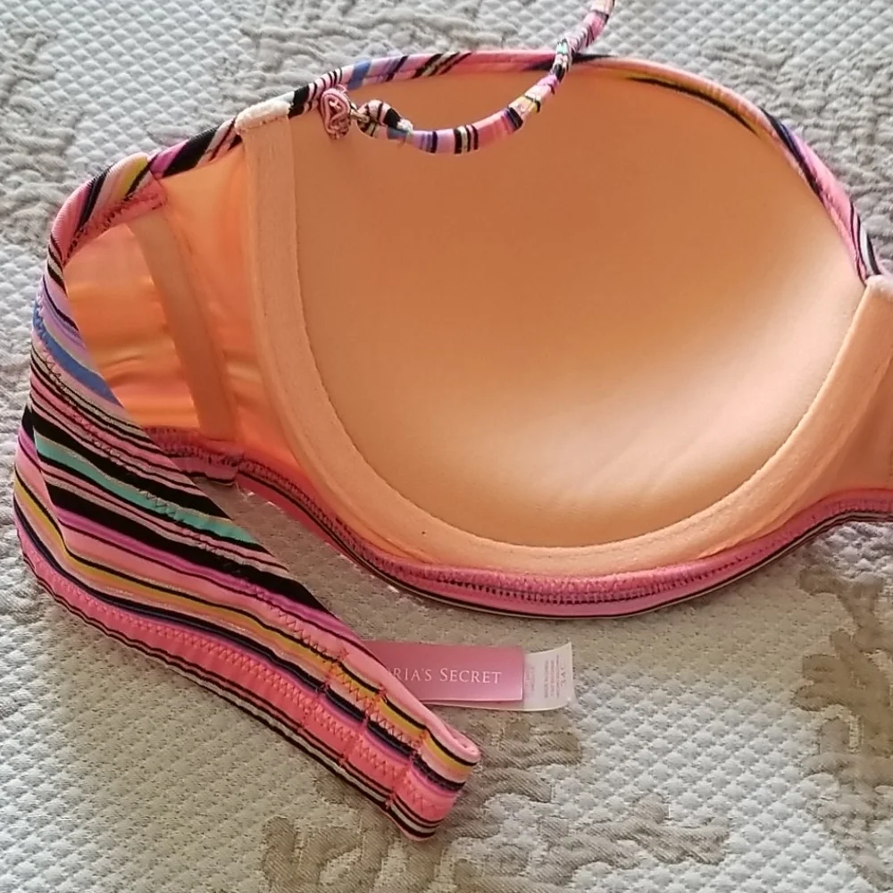 Victoria's Secret Strip Bandeau Pushup Bikini Top